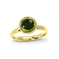 Ring Gold 585 Peridot 8 mm cab