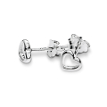 Ohrstecker Herz Silber hell