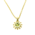 Anhänger 585 Gelbgold peridot 4 mm cab.