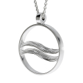 Anhänger Crease Welle Silber 925 