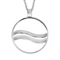 Anhänger Crease Welle Silber 925 