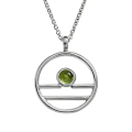 Sternzeichen ‌Silber Waage mit Peridot 4 mm