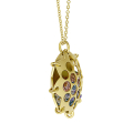 Anhänger Silber Goldplattiert mit Synth Steinen