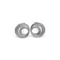 Ohrstecker Crease Circle rund 15 mm Silber hell