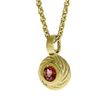 Anhänger Wave 585 Gold  pink Turmalin 3 mm fac