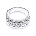 Ring 2-tone Dots Silber
