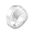 Ring Strandcores contrast Silber hell