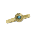 Ring Wave 585 Gelbgold blauer Topas 3 mm fac