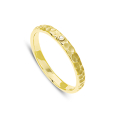 Ring Hammerschlag 585 Gelbgold Diamant 0,25 ct TWsi 