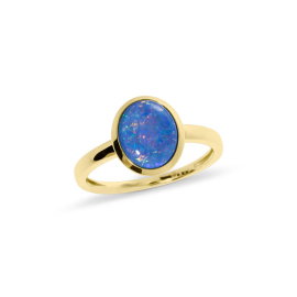 Ring Gelbgold 585 Opaltriplette