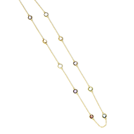Collier 585 Gold Edelsteinmix