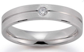 Trauring Brilliant 0,04 ct H/SI