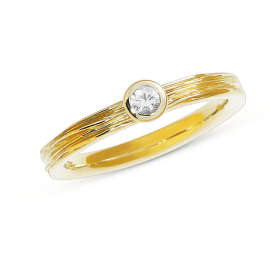 Ring Crease 585 Gelbgold Brilliant 0,1 ct TWSi