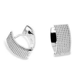 Creole Dots 925 Silber hell mit Scharnier