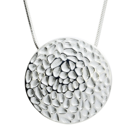 Anhänger Voronoi 24 mm silber hell