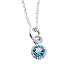 Anhänger Silber rhodiniert blauerTopas 