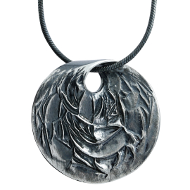 Anhänger si Leaves Möbius 24 mm oxydiert