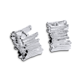 Creole Crease Wood Silber 10x15 mm