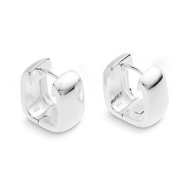 Creole quadratisch Silber hell 15 x 15 mm