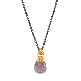 PENDANT GOLD K14-SILVER CHAIN 925
