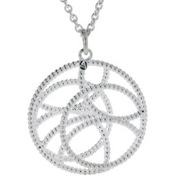 Anhänger Dots Silber Hell Mandala 30 mm