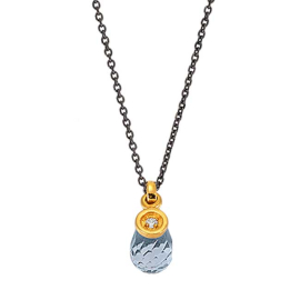 PENDANT GOLD K14-SILVER CHAIN 925