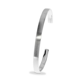 Armreif 5 mm breit Silber matt