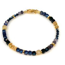 Armband Saphire, Rutilquarz, Citrin fac