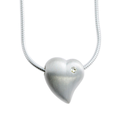 Anhänger Silber Herz Diamant 0,02 ct