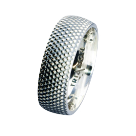 Ring Dots No 2 Silber oxydiert 7 mm