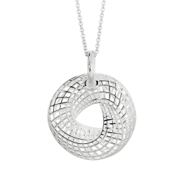 Anhänger Gitternetz Silber hell 24 mm