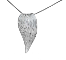 Anhänger Crease Silber Blatt  49 mm