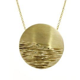 Anhänger Crease Verlauf 24 mm 585 Gold