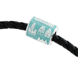 Lübeck Schmuckanhänger Tube Silber Emaille grün