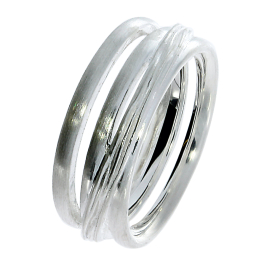 Ring Crease-Bondage No3 Silber