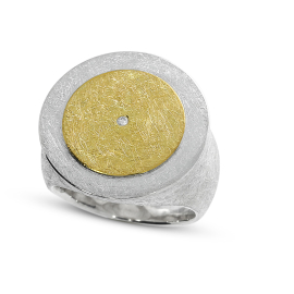 Ring Silber mit Feingold