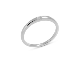Ring Silber weißer Topas 2x2 fac