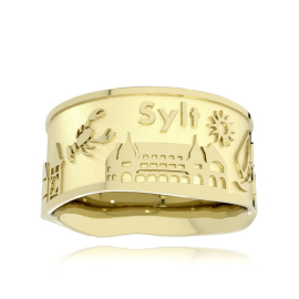 Inselring Sylt 10mm Gelbgold 585 
