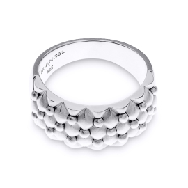 Ring 2-tone Dots Silber