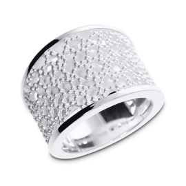 Ring Dots Milchstrasse Silber Breite 17.5 mm