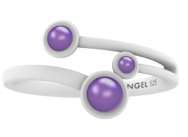 Ring Silber 3 Perlen