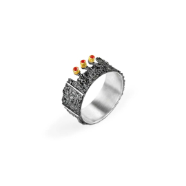 Ring Silber mit 750 Gold 