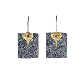 Ohrringe Silber mit 750 Gelbgold