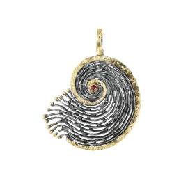 Anhänger Silber mit 750 Gelbgold