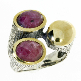 Ring silber 9 karat Gold