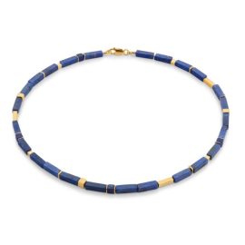 Collier Lapis 4 mm rechteckige Würfel