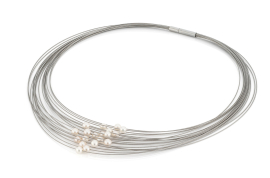 Collier Edelstahl grau