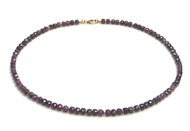 Kette Rubin silber/vergoldet