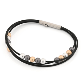 Ring Kautschuk schwarz/Alu silber