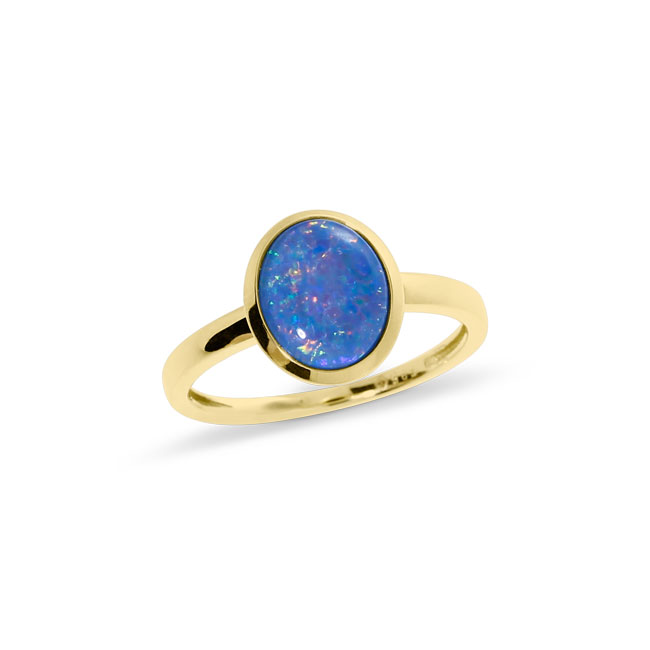 Ring Gelbgold 585 Opaltriplette  